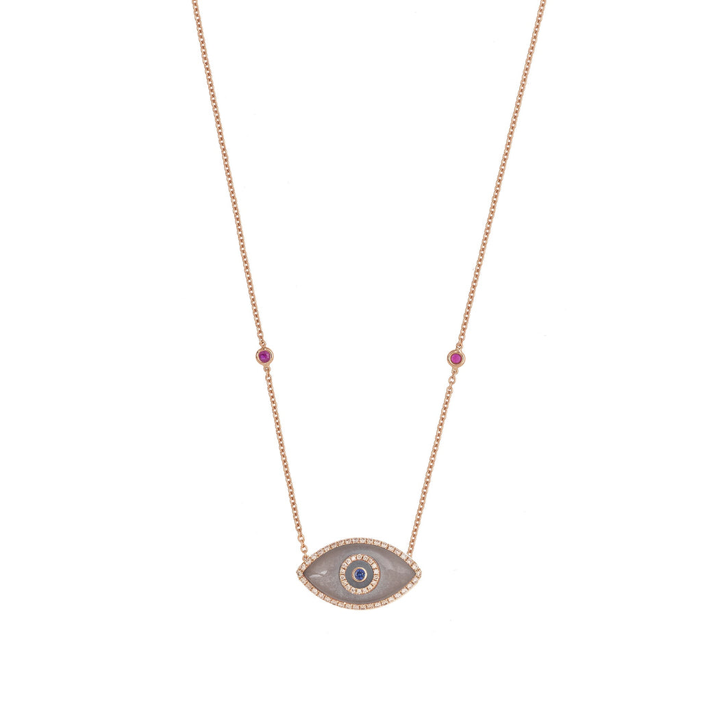 ENDZA NECKLACE MOONSTONE ROSE GOLD