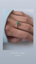 Load and play video in Gallery viewer, ENDZA RING MALACHITE ROSE GOLD
