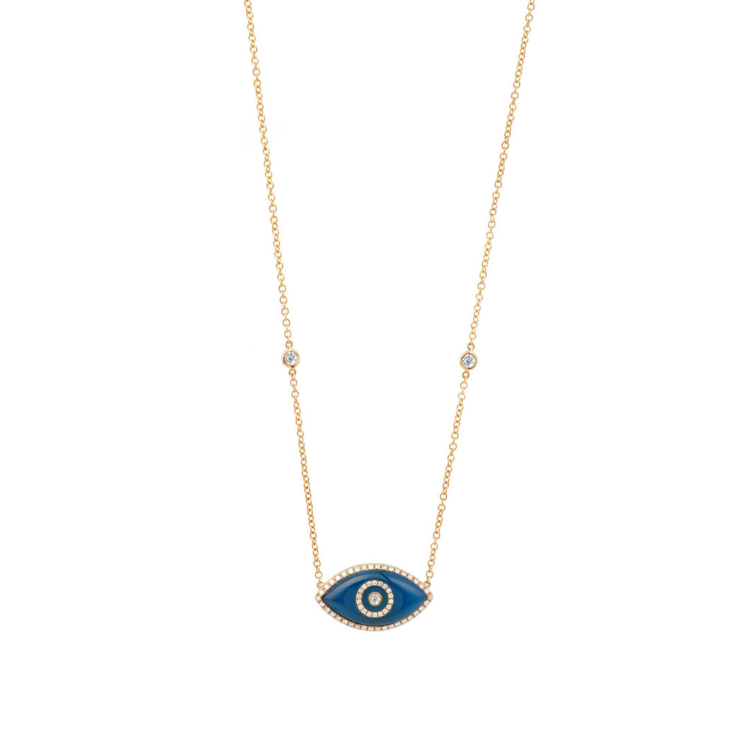 ENDZA NECKLACE BLUE AGATE