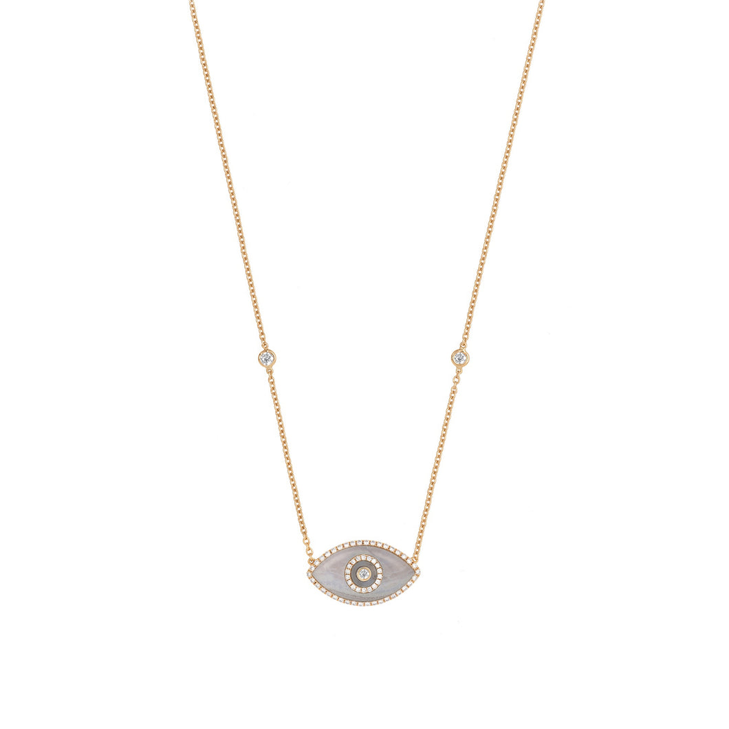 ENDZA NECKLACE BLUE CHALCEDONY