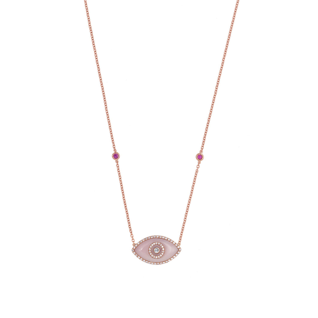 ENDZA NECKLACE PINK OPAL