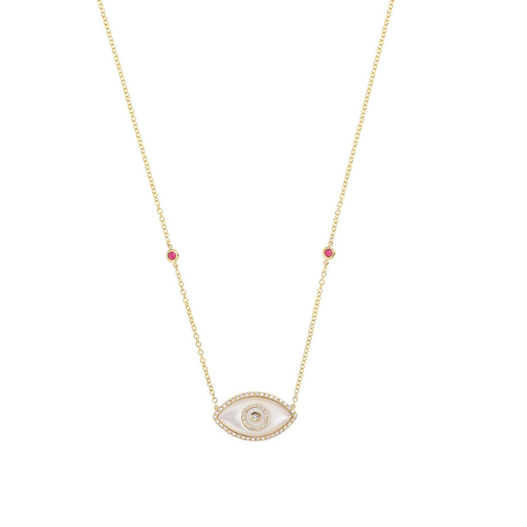 ENDZA NECKLACE MOTHER OF PEARL YELLOW GOLD