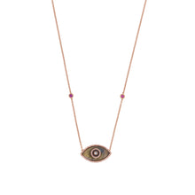 Load image into Gallery viewer, ENDZA NECKLACE LABRADORITE ROSE GOLD
