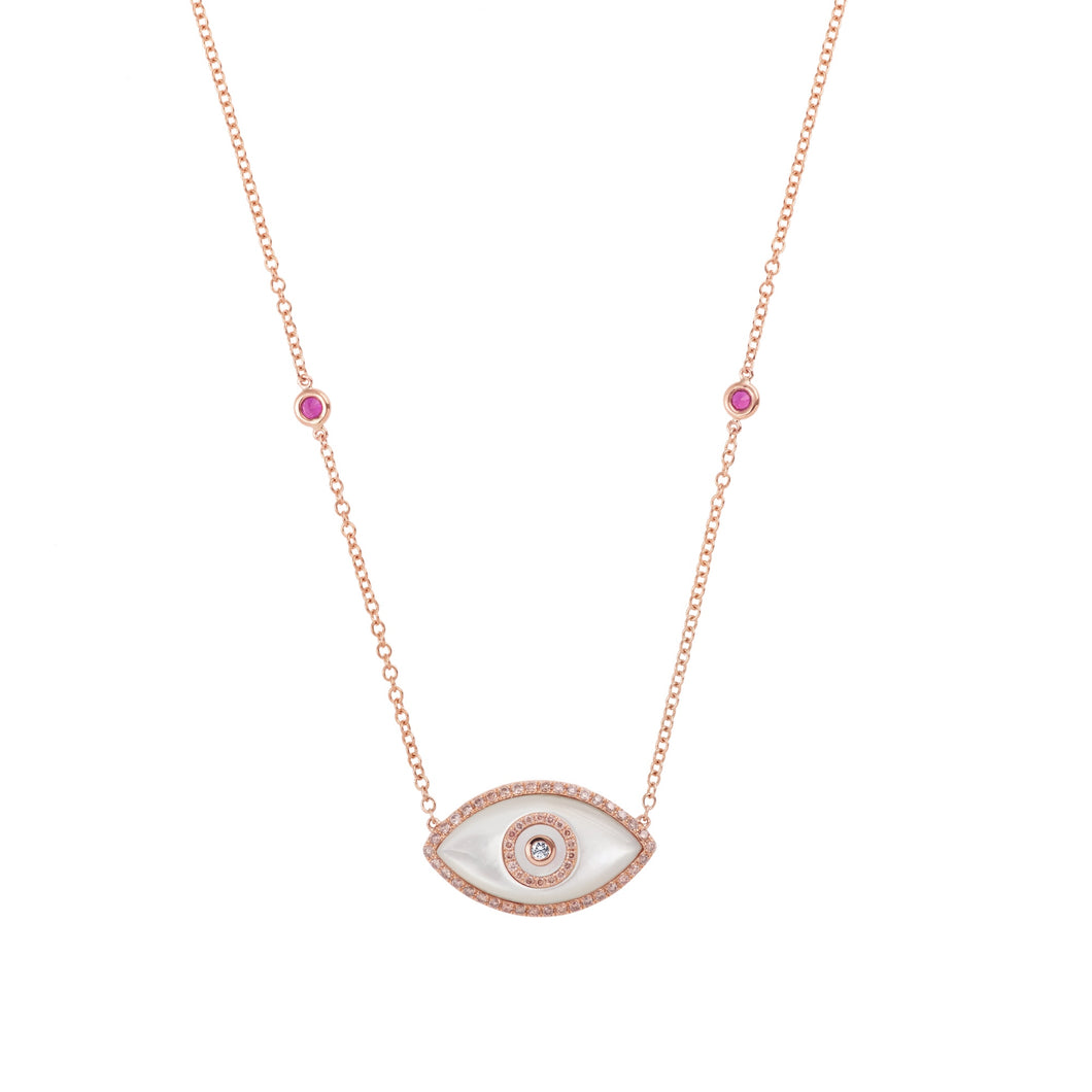 ENDZA NECKLACE MOTHER OF PEARL ROSE GOLD