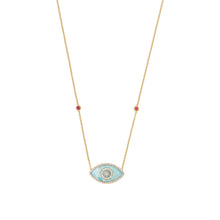 Load image into Gallery viewer, ENDZA NECKLACE AMAZONITE YELLOW GOLD
