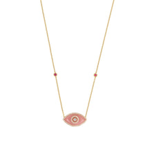 Load image into Gallery viewer, ENDZA NECKLACE PEACH JADE YELLOW GOLD
