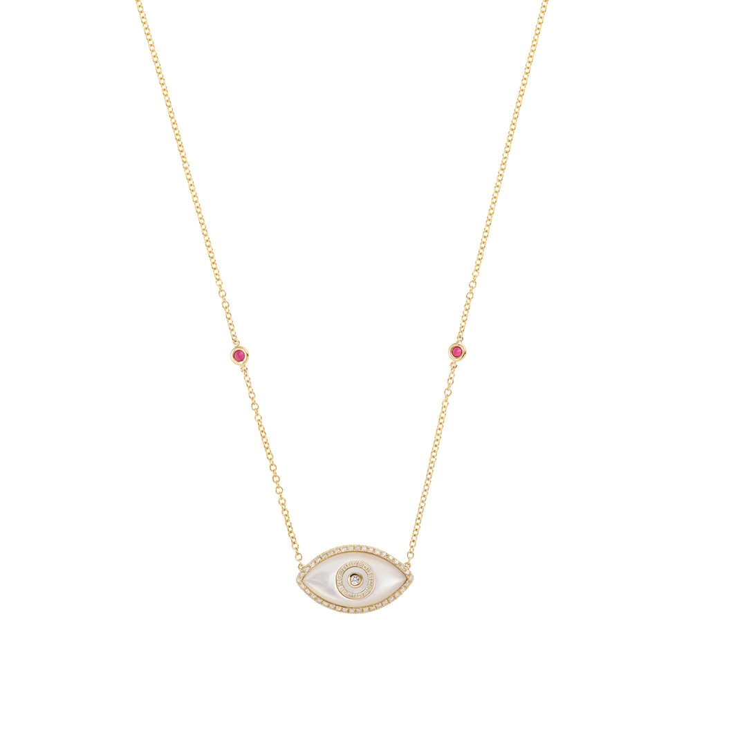 ENDZA NECKLACE MOTHER OF PEARL YELLOW GOLD