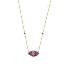 Load image into Gallery viewer, ENDZA NECKLACE SUGILITE YELLOW GOLD
