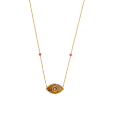 Load image into Gallery viewer, ENDZA NECKLACE TIGER EYE YELLOW GOLD
