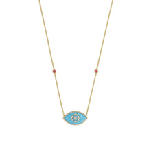 Load image into Gallery viewer, ENDZA NECKLACE TURQUOISE YELLOW GOLD
