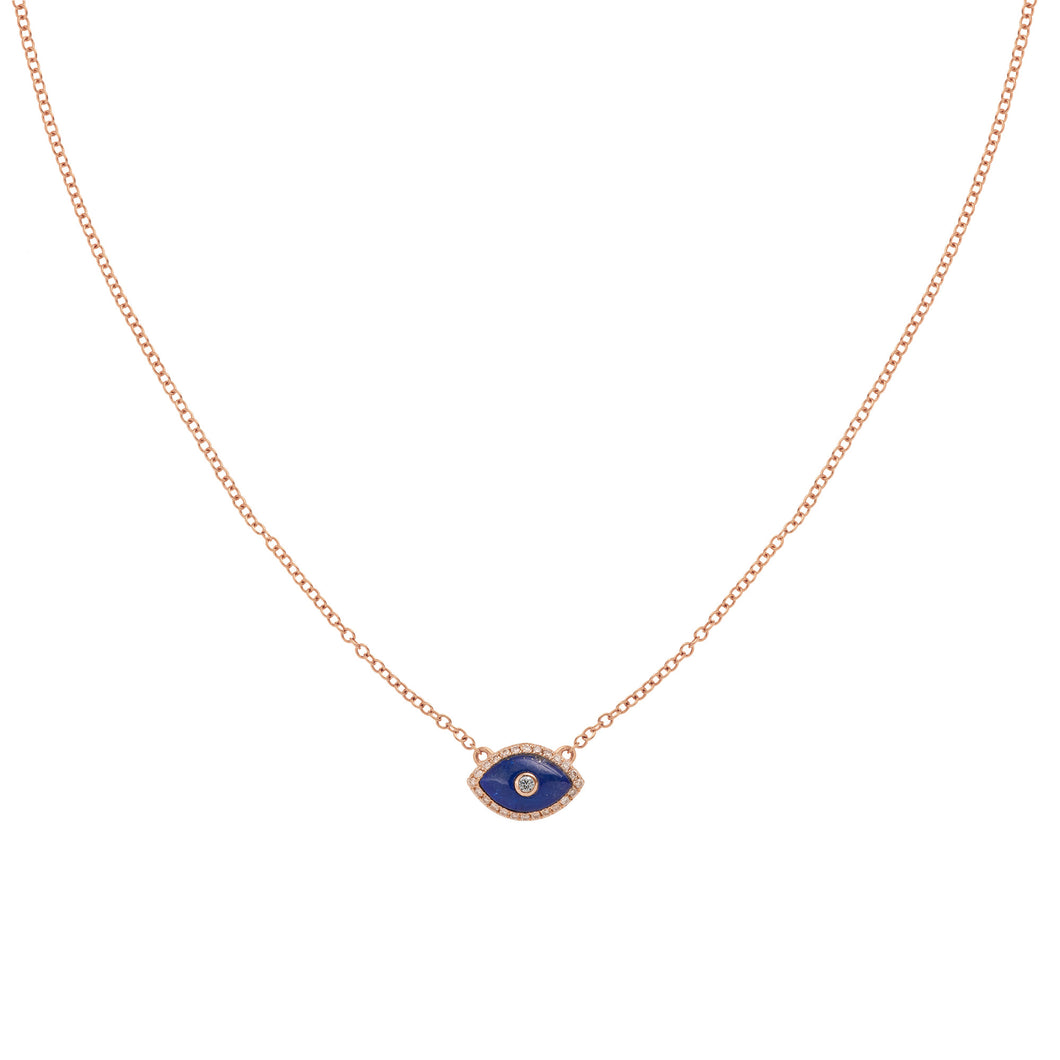 ENDZA MINI NECKLACE LAPIS LAZULI ROSE GOLD