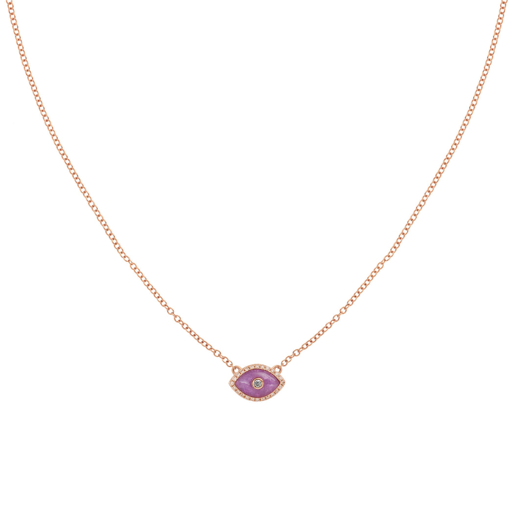 ENDZA MINI NECKLACE SUGILITE ROSE GOLD