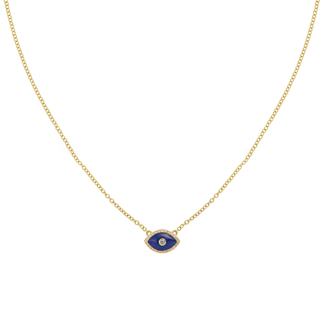 ENDZA MINI NECKLACE LAPIS LAZULI YELLOW GOLD