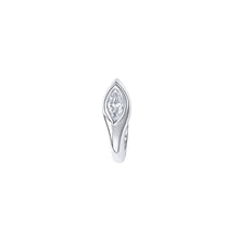 Load image into Gallery viewer, White diamond Sona earring crafted in 14K white gold

