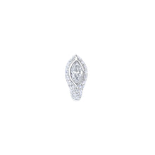 Load image into Gallery viewer, White diamond pavé white diamonds Sona earring crafted in 14K white gold

