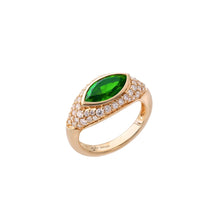Load image into Gallery viewer, Sona Ring 14K rose gold marquise tsavorite ring
