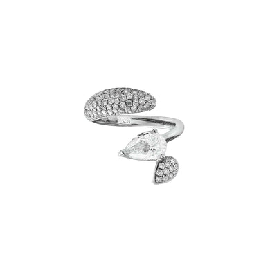 Romantic Sireliss Ring crafted in 14K white gold with diamond pavé
