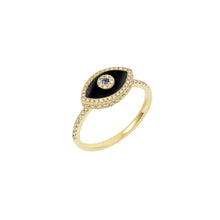 Load image into Gallery viewer, Endza Ring Black Onyx Yellow Gold
