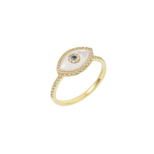 Load image into Gallery viewer, Endza Ring Mother of Pearl Yellow Gold

