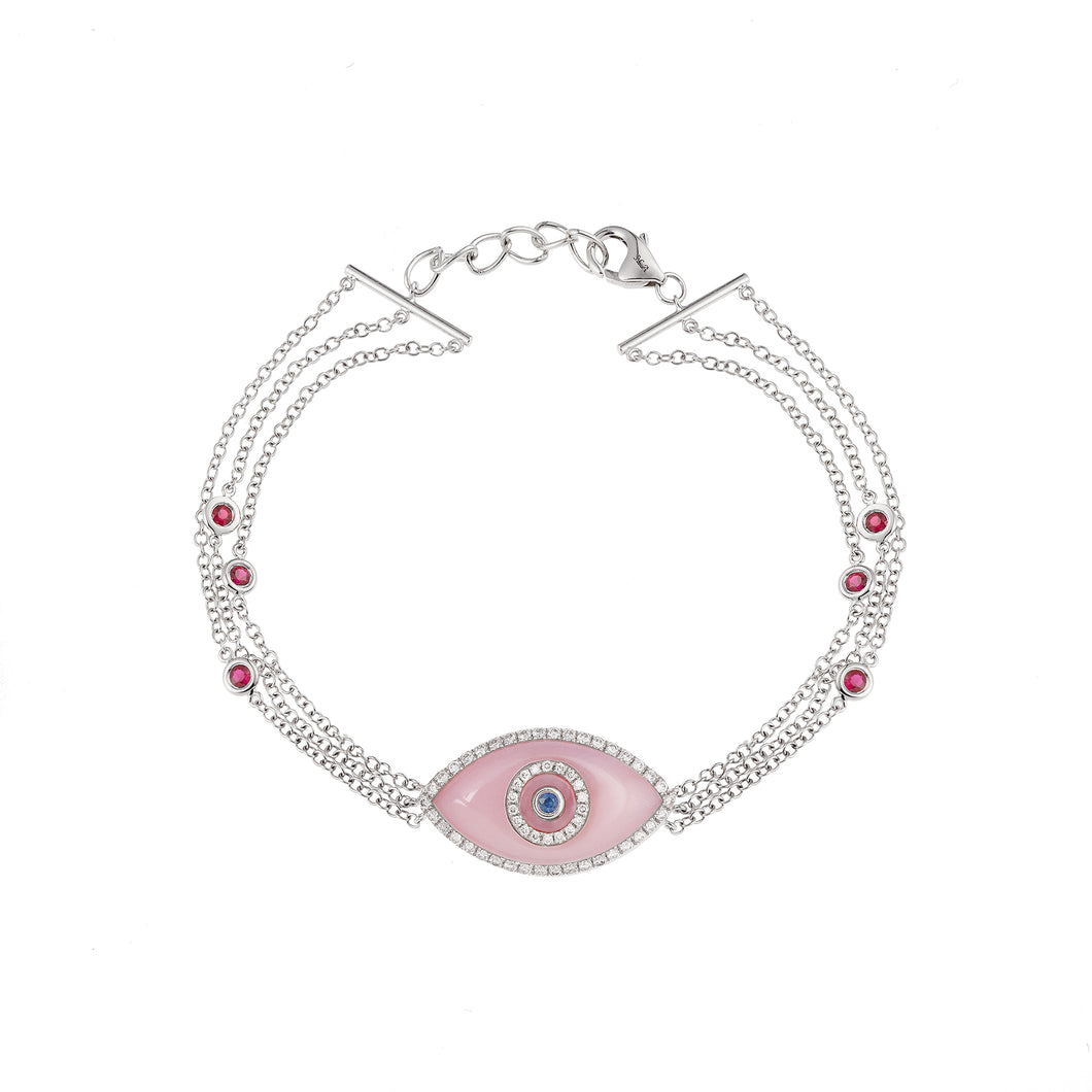 Endza Bracelet Pink Opal White Gold