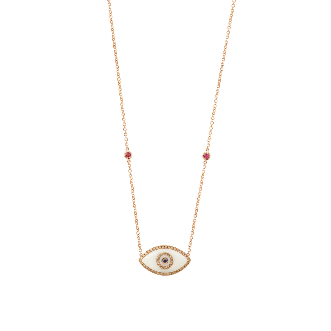 Endza Necklace White Onyx Rose Gold