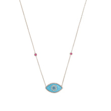 Load image into Gallery viewer, ENDZA NECKLACE TURQUOISE WHITE GOLD
