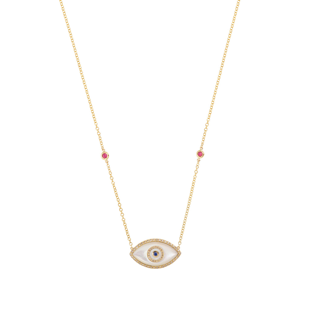 ENDZA NECKLACE MOTHER OF PEARL YELLOW GOLD
