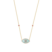 Load image into Gallery viewer, ENDZA NECKLACE AMAZONITE YELLOW GOLD
