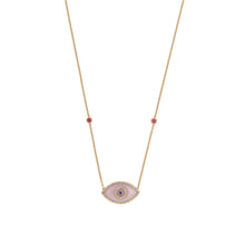 Load image into Gallery viewer, ENDZA NECKLACE PINK OPAL YELLOW GOLD
