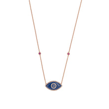 Load image into Gallery viewer, Endza Necklace Lapis Lazuli Rose Gold
