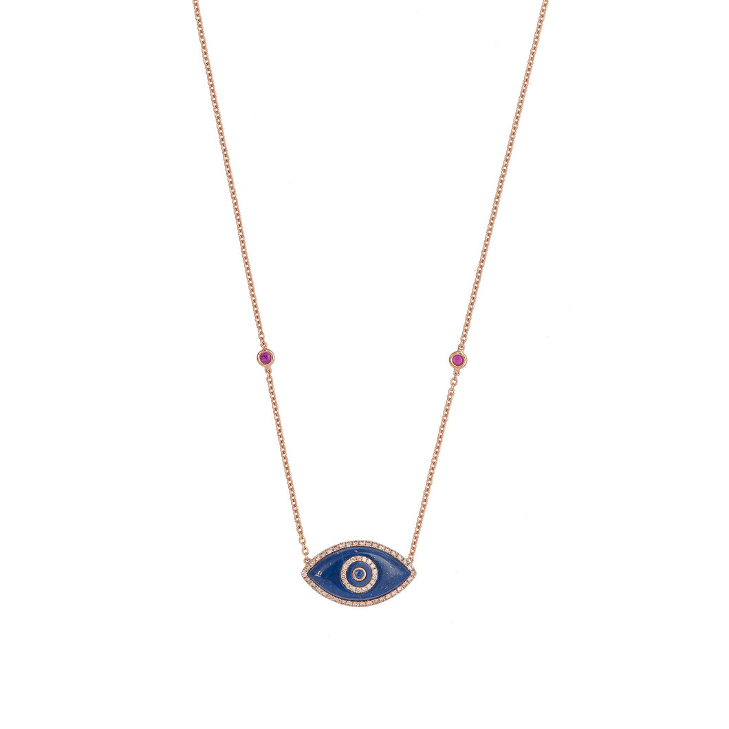 Endza Necklace Lapis Lazuli Rose Gold