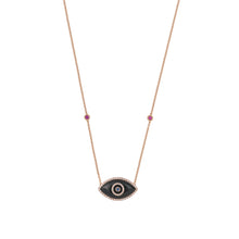 Load image into Gallery viewer, Endza Necklace Black Onyx Rose Gold
