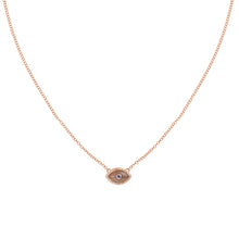 Load image into Gallery viewer, Endza Mini Necklace Labradorite Rose Gold
