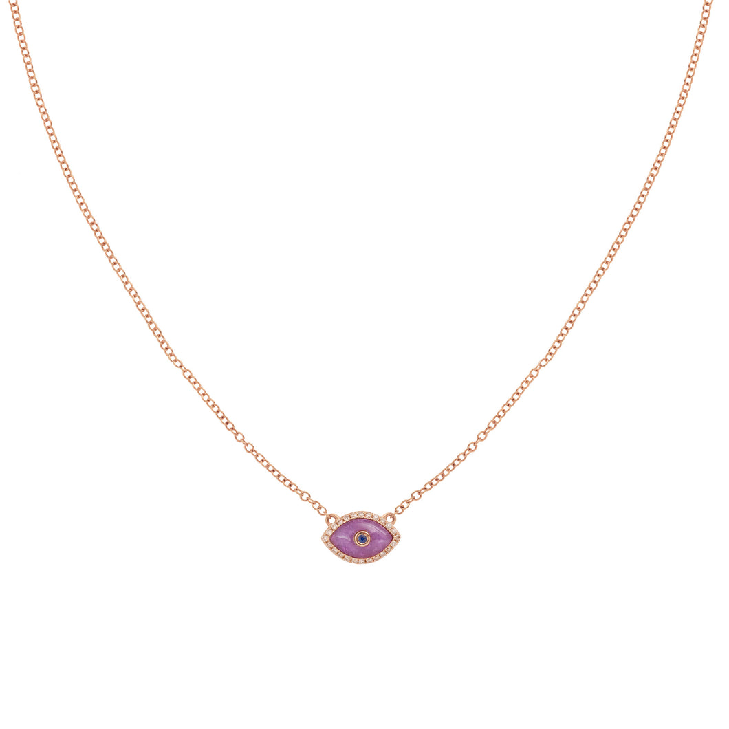 Endza Mini Necklace Sugilite Rose Gold