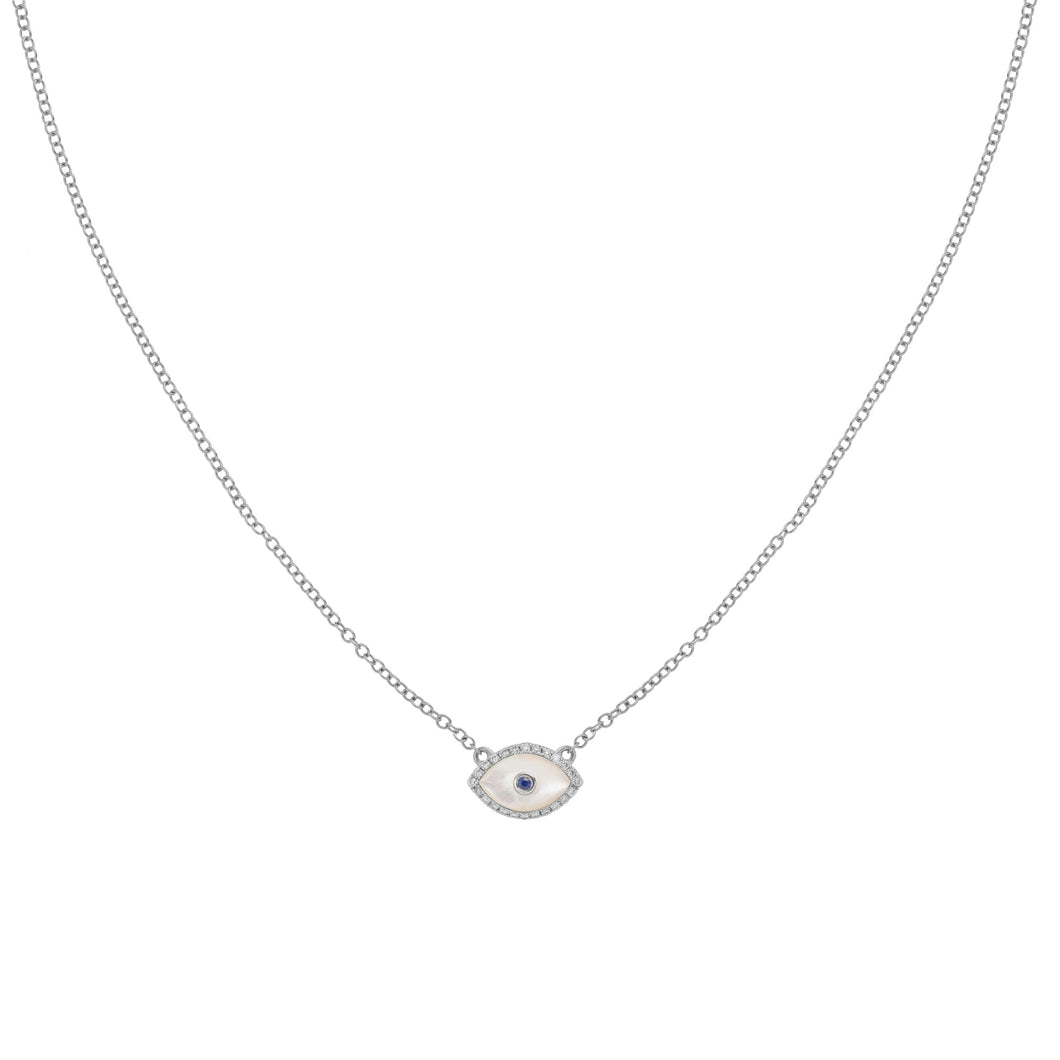 ENDZA MINI NECKLACE MOTHER OF PEARL WHITE GOLD