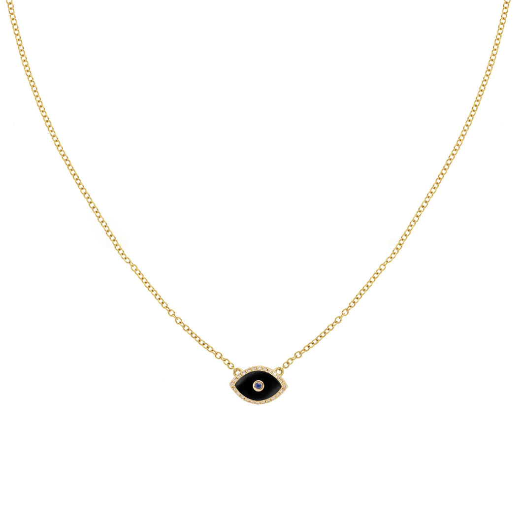Endza Mini Necklace Black Onyx Yellow Gold