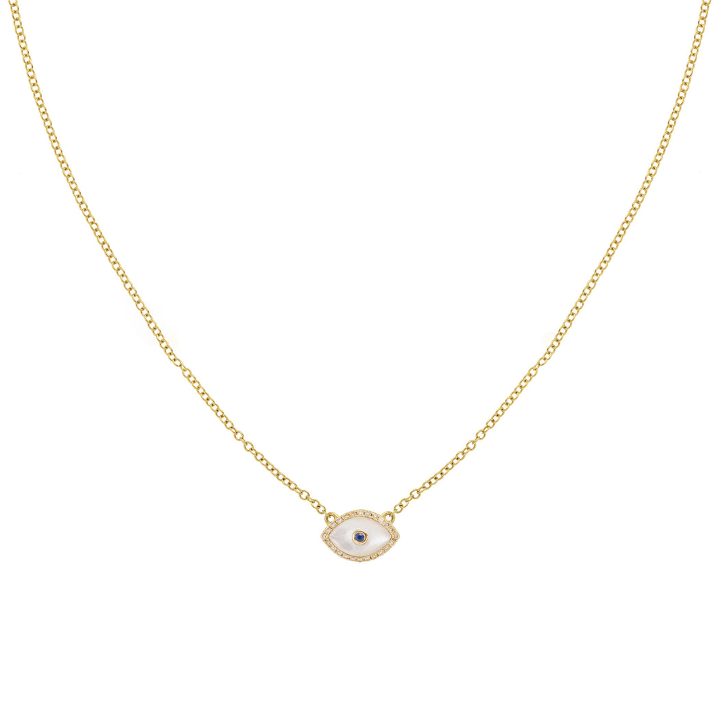 ENDZA MINI NECKLACE MOTHER OF PEARL YELLOW GOLD