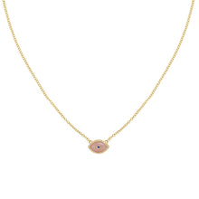 Load image into Gallery viewer, Endza Mini Necklace Peach Jade Yellow Gold
