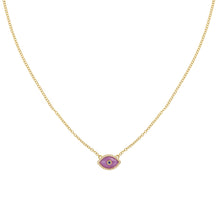 Load image into Gallery viewer, Endza Mini Necklace Sugilite Yellow Gold
