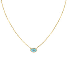 Load image into Gallery viewer, ENDZA MINI NECKLACE TURQUOISE YELLOW GOLD

